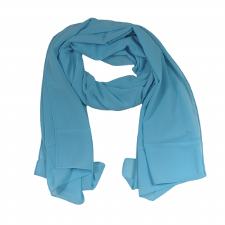 Luxusní hedvábný šátek 180 x 70 cm barva modrá