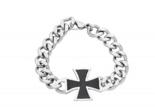 Pánský ocelový náramek maltézský kříž  + dárkové balení