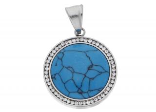 Přívěsek modrý medailon  + dárkové balení
