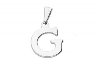 Přívěsek PÍSMENO z chirurgické oceli  + dárkové balení abeceda: G