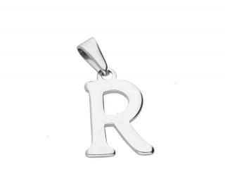 Přívěsek PÍSMENO z chirurgické oceli  + dárkové balení abeceda: R