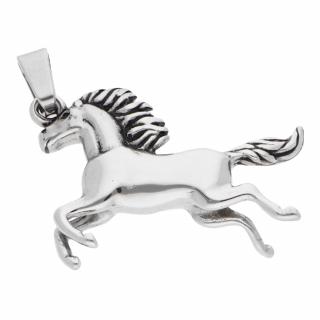 Přívěsek stříbrný kůň z chirurgické oceli  + dárkové balení