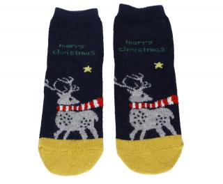 Veselé vánoční kotníkove ponožky 35-38