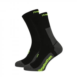 Horsefeathers technické funkční ponožky Cadence Long  black limeade  + doručení do 24 hod. Velikost: 11-13