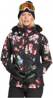 Roxy dámská zimní bunda Jet Ski Premium True black Blooming Party  + doručení do 24 hod. Velikost: S