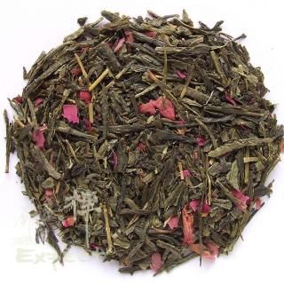 Aromatizovaný čaj Sencha Wild Rose Hmotnost: 100 g
