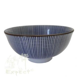 miska Japan porcelán Tokusa Hoso modré pruhy 12cm