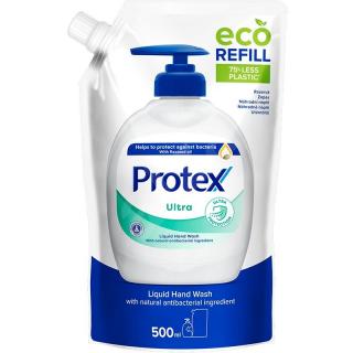 PROTEX tekuté mydlo s prirodzenou antibakteriálnou ochranou náhradná náplň 500 ml Vôňa: Ultra
