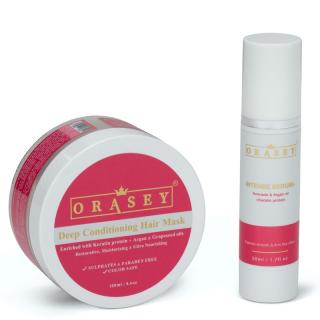 Sada Orasey hĺbkovo regeneračná maska na vlasy 250 ml + vlasové sérum intense+ proti krepovitosti vlasov 50 ml