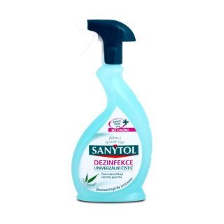 SANYTOL Dezinfekcia, Univerzálny dezinfekčný čistič v spreji s vôňou eukalyptu 500ml