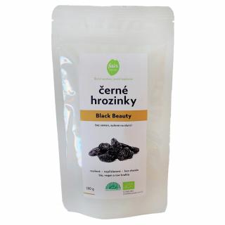 Bio černé hrozinky Black Beauty, sušené na slunci, 100 g