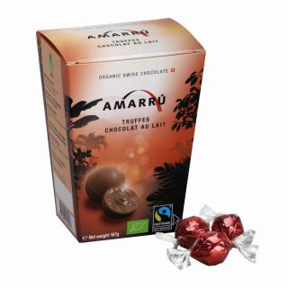 Bio čokoládové lanýže z mléčné čokolády Amarrú, 102 g