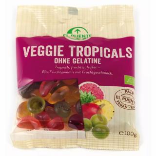 Bio gumové bonbóny bez želatiny Veggie Tropicals, 100 g