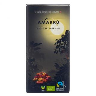 Bio hořká čokoláda Amarrú s 92 % kakaa Intense, 80 g