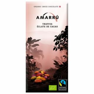 Bio hořká čokoláda Amarrú s drcenými kakaovými boby, 100 g