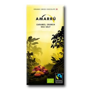 Bio hořká čokoláda Amarrú s karamelem a mořskou solí, 100 g
