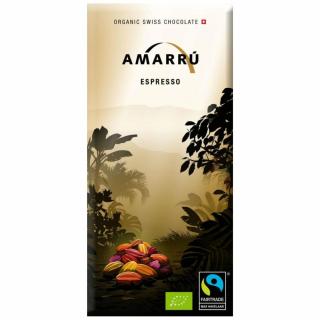 Bio hořká čokoláda Amarrú s kávou espresso, 100 g