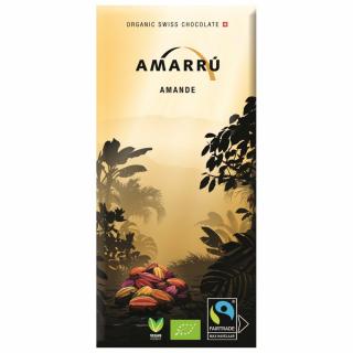 Bio hořká čokoláda Amarrú se sekanými mandlemi, 100 g