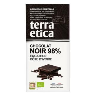 Bio hořká čokoláda Ekvádor 98 %, 100 g