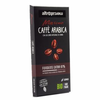 Bio hořká čokoláda Mascao s kávou arabica, 100 g