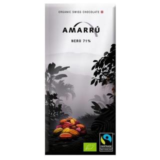 Bio hořká čokoláda Nero s 71 % kakaa Amarrú, 100 g