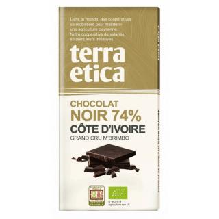 Bio hořká čokoláda Pobřeží slonoviny 74 %, 100 g