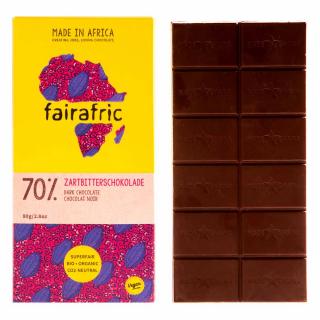Bio hořká čokoláda se 70 % kakaa, vyrobená v Ghaně, 80 g