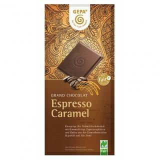 Bio mléčná čokoláda Espresso karamel, 100 g