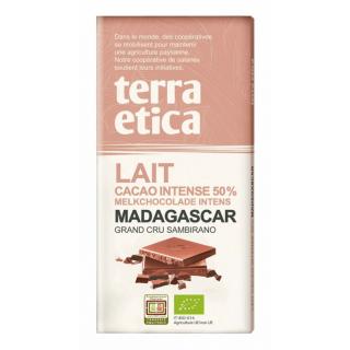 Bio mléčná čokoláda Madagaskar 50 %, 100 g