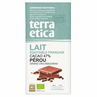 Bio mléčná čokoláda Peru Amazonas 47 % , 100 g
