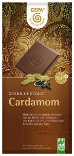 Bio mléčná čokoláda s kardamomem, 100 g
