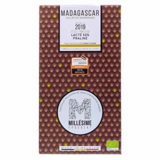 Bio mléčná čokoláda s pralinkovou náplní Madagaskar 55 %, 70 g