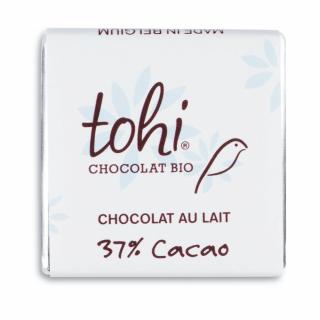 Bio mléčná mini čokoláda s 37 % kakaa, 4,5 g