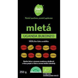 Bio mletá káva Uganda Bukonzo, 250 g