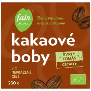 Bio nepražené kakaové boby Svatý Tomáš CECAQ 11, 250 g