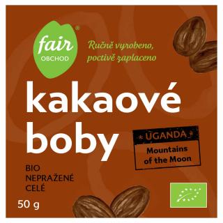 Bio nepražené kakaové boby Uganda MotM, 50 g
