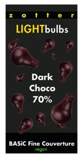 Bio profesionální Couverture hořká čokoláda 70% v žárovkách, 1000 g