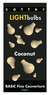 Bio profesionální Kokosová bílá couverture čokoláda v žárovkách, 1000 g