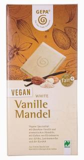 Bio vegan bílá čokoláda s vanilkou a mandlemi, 100 g