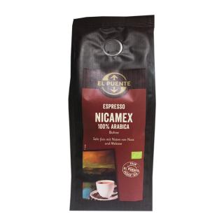 Bio zrnková káva Nicamex espresso, 250 g