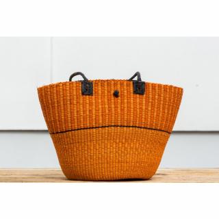 Bolga taška přes rameno premium z Ghany, různé barvy, 43 cm Barva koše: Oranžová