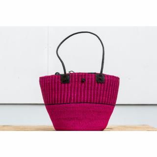 Bolga taška přes rameno premium z Ghany, různé barvy, 43 cm Barva koše: Růžová