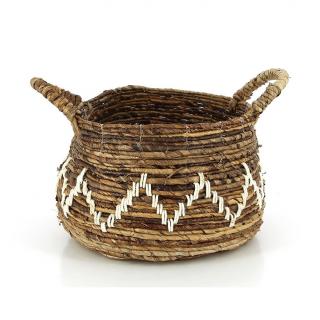 Košík Kawio z banánové kůry z Jávy, 30x21 cm
