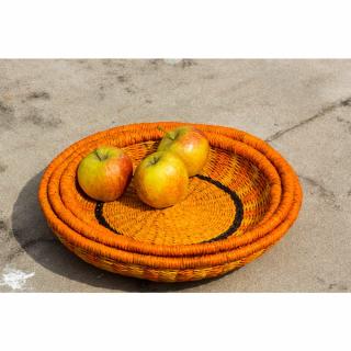 Ošatka na ovoce z Ghany, různé barvy, 27 cm Barva koše: Oranžová