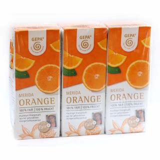 Pomerančová šťáva 100% z Brazílie, 3 x 200 ml