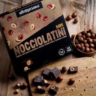 Pralinky Nocciolatini s celými oříšky v hořké čokoládě, 250 g