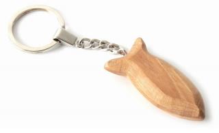 Přívěsek na klíče Ryba z olivového dřeva