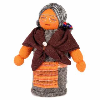Tibetská hadrová panenka Babička, 10 cm