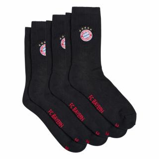 3 páry ponožek BAYERN MNICHOV black Ostatní: vel. 39/42