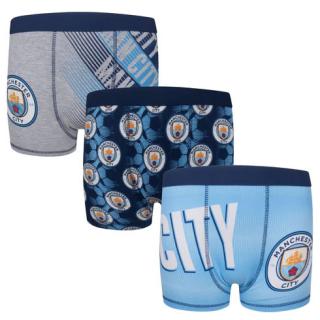 3pack dětské boxerky MANCHESTER CITY blue Dětská: 11-12 let